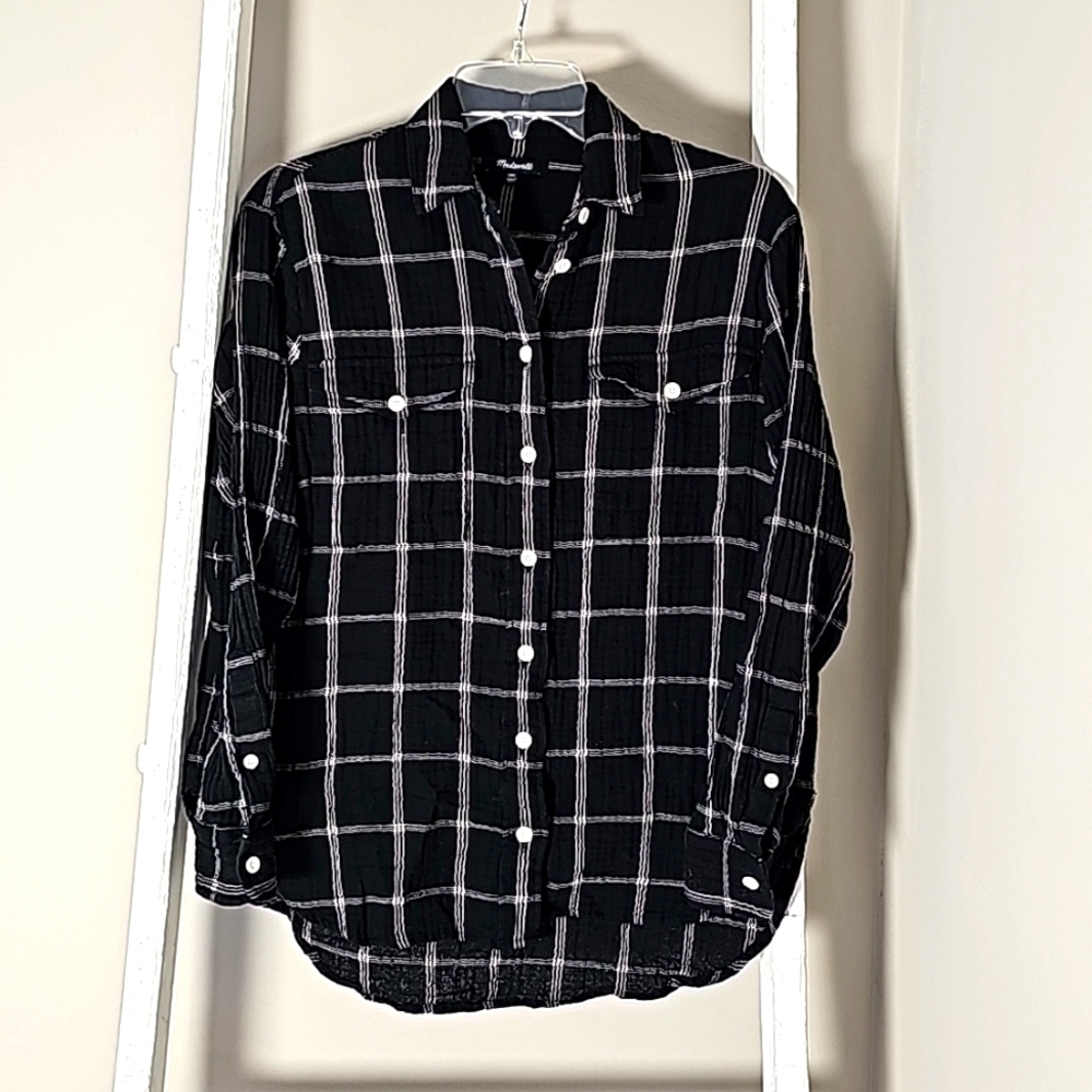 Madewell Linen Blend Button Down Shirt